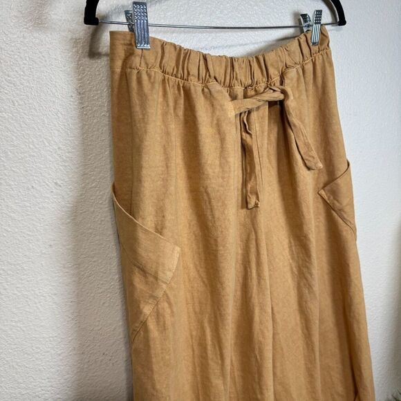 Free People Beach Stunner Pants Harem Drop Crotch Tie Ankle Slouchy Sz M Boho - Picture 9 of 13